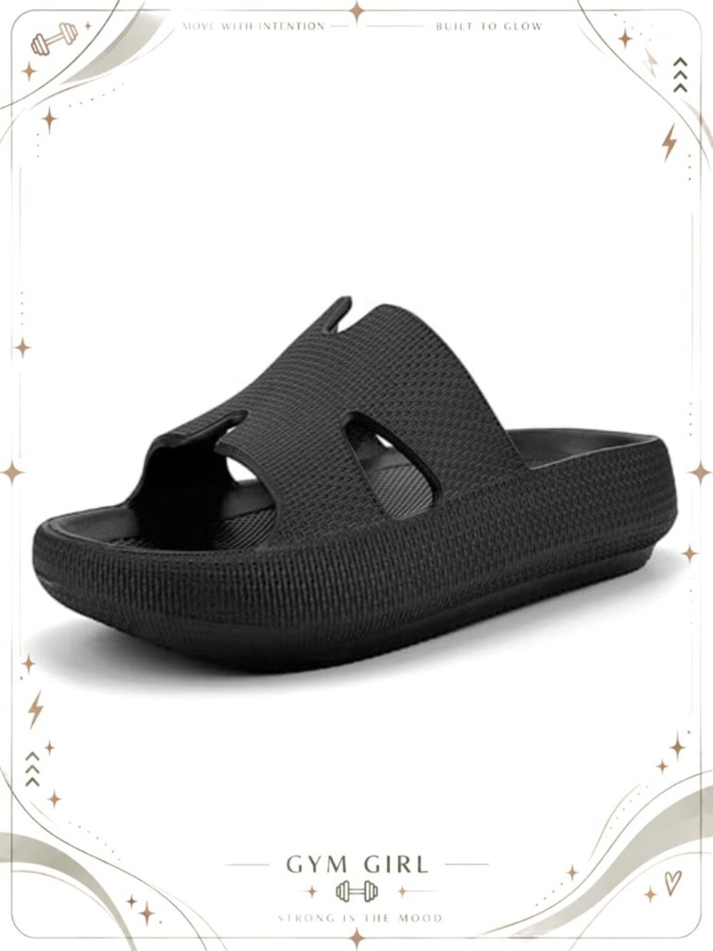 Memory Foam Cloud Slides Platform Arch Support EVA Slippers